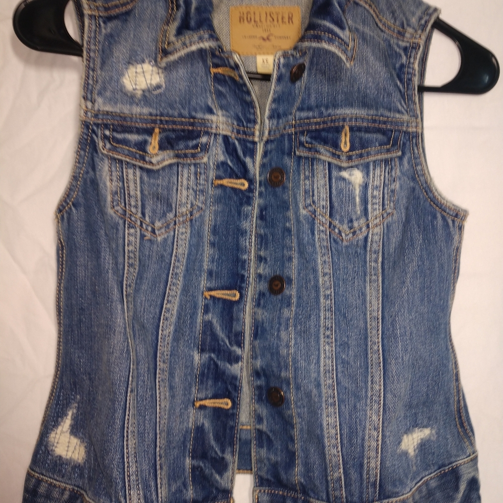 Denim vest distressed xs women - Picture 2 of 4